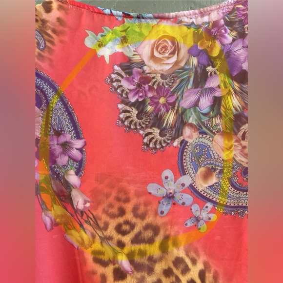 Y2K Dream Dress Short Mini Asymmetrical Handkerchief Silk Paris Hilton Layered L - Picture 13 of 16